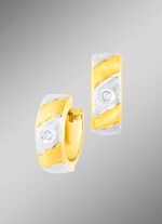 Creolen in Bicolor, mit Brillanten 