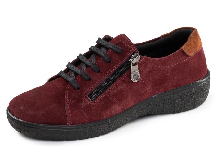 ELENA EDEN, bequeme Damen-Schn&uuml;rschuhe, Weite G, mit herausnehmbarem Fu&szlig;bett BORDEAUX
