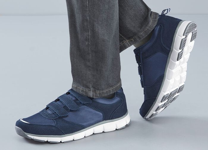 Sportliche Damen-/Herren-Slipper, mit herausnehmbarem Fu&szlig;bett 