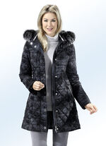 Longjacke mit abnehmbarer Kapuze