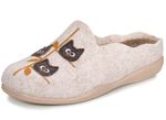 Laurina Pantoffel mit Applikation und Stickerei BEIGE