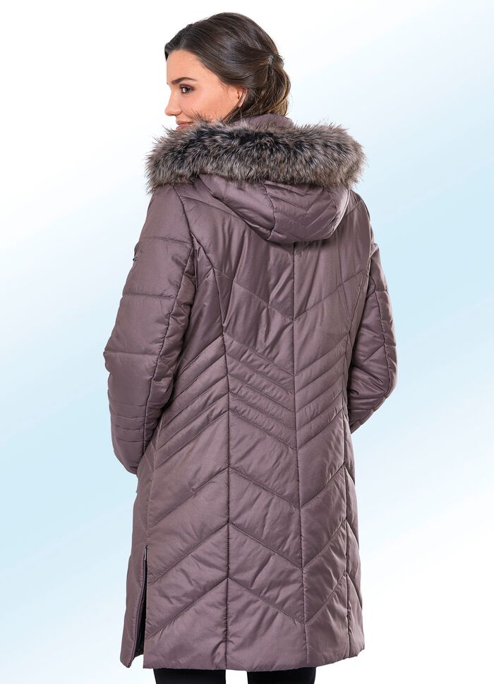 Kurzmantel mit abnehmbarer Kapuze 