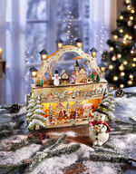 Schwibbogen / Podest aus Holz NATUR