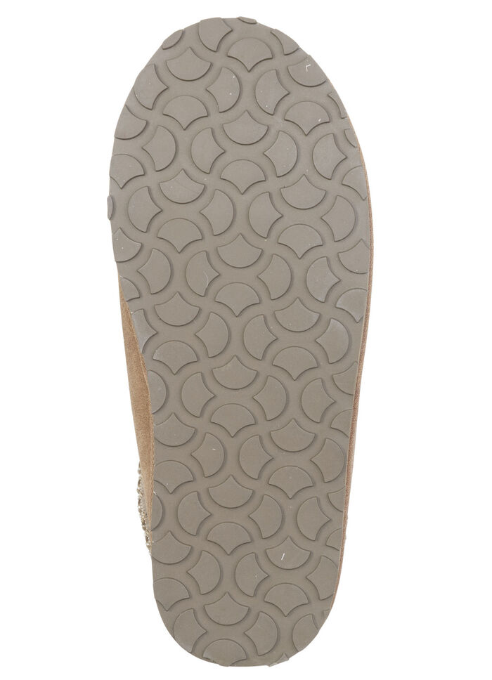 ELENA EDEN, warme Damen-Clogs, mit Lammfell CAMEL