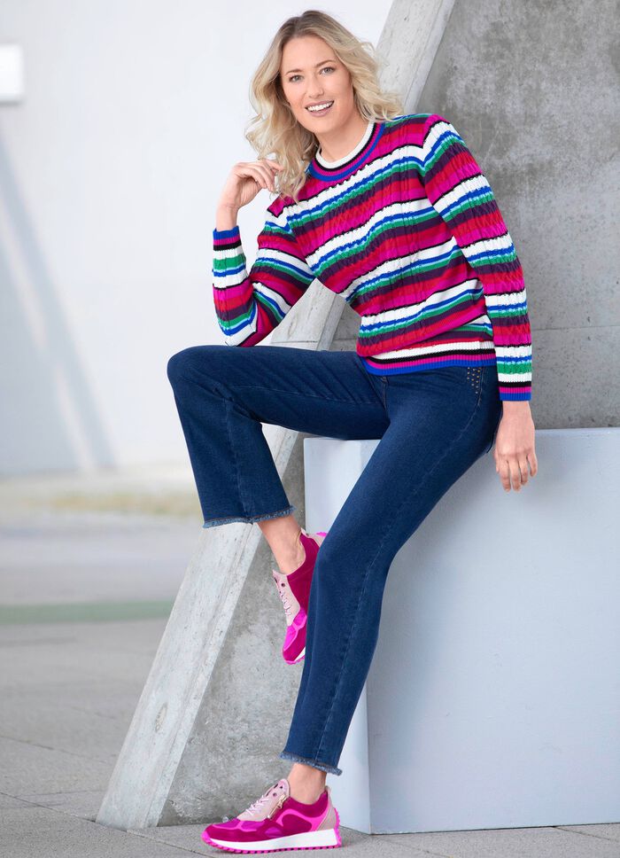 Jeans mit angesagtem Fransensaum 