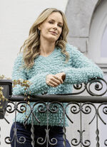 Pullover mit Effektgarn MINT MELIERT