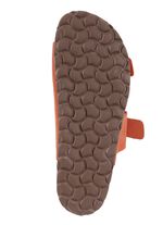 ELENA EDEN, bequeme Damen-Pantoletten, Weite H, aus Leder ORANGE