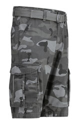 Bermudas mit G&uuml;rtel und Cargotaschen in 2 Farben ANTHRAZIT-GRAU