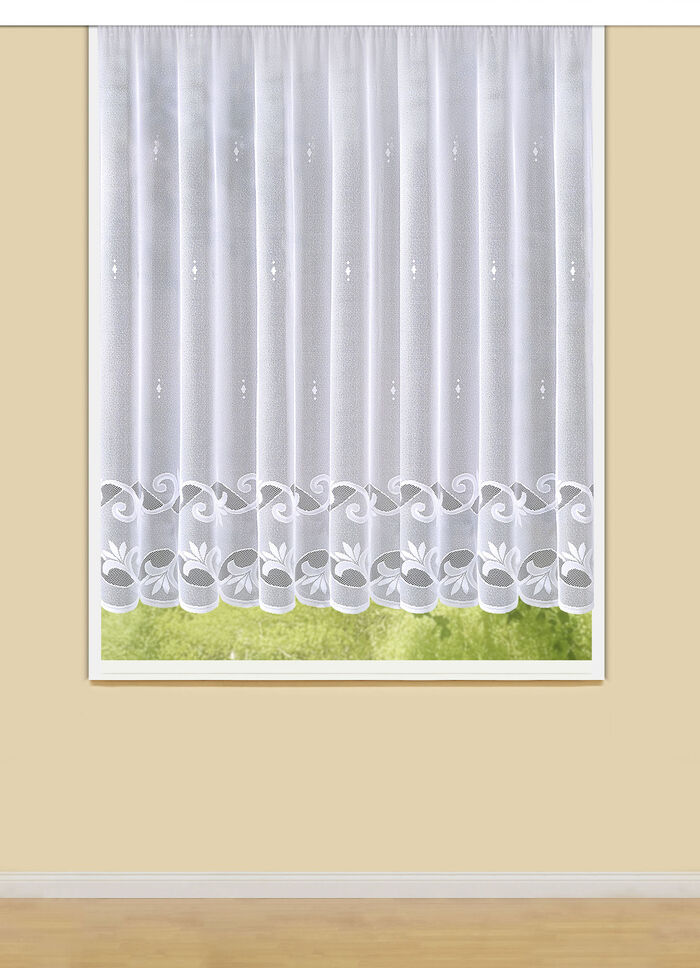 Leichter Blumenfenster-Store mit Automatikfaltenband 