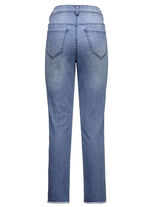 Edel-Jeans mit tollen Glitzersteinchen und Fransensaum HELLBLAU
