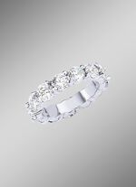 Memoire-Ring mit Brillanten mit ca. 16 Brillanten 