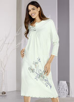 Zweierpack Nachthemden mit Knopfleiste und Zierschleife 