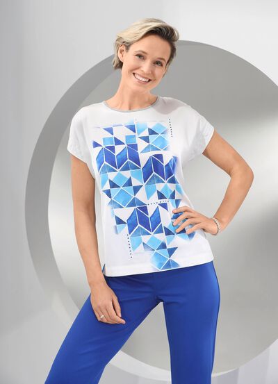 Shirt-Tunika mit tollem Bord&uuml;ren-Druck 