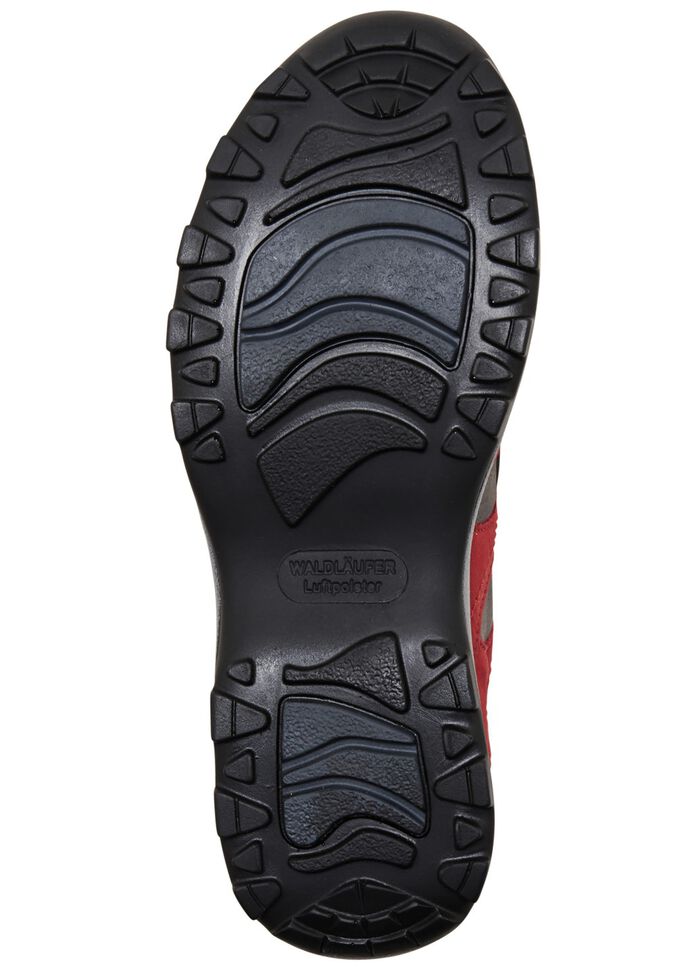 Waldl&auml;ufer, sportliche Damen-Schn&uuml;rschuhe, Weite H, mit herausnehmbarem Fu&szlig;bett GRANATROT-SCHWARZ-GRAU