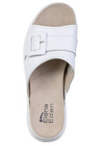 ELENA EDEN, modische Damen-Pantoletten, Weite G, mit herausnehmbarem Fu&szlig;bett WEISS