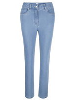 Kn&ouml;chellange Jeans in 5-Pocket-Form HELLBLAU