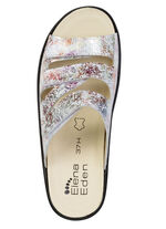 ELENA EDEN, bequeme Damen-Pantoletten, Weite H, mit herausnehmbarem Fußbett ECRU-ROSÉ