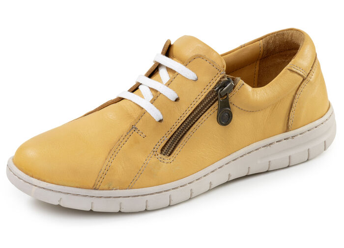 ELENA EDEN, bequeme Damen-Schn&uuml;rschuhe, Weite G, mit herausnehmbarem Fu&szlig;bett GELB