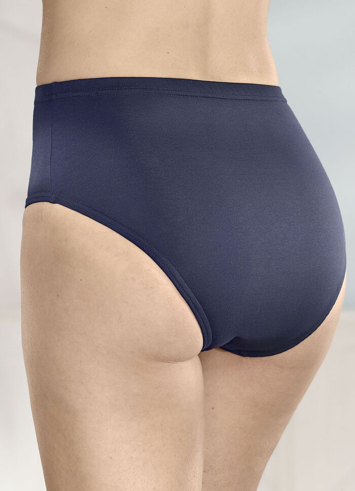 Viererpack Slips mit Gummizug im Bund 2X MARINE, 2X WEISS