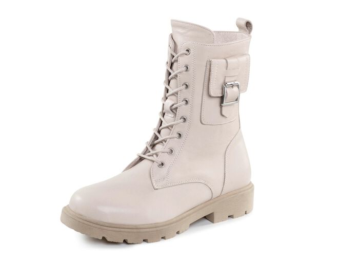 Andrea Conti Stiefelette mit modischen, aufgesetzten T&auml;schchen BEIGE