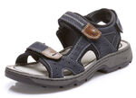 Rieker, klassische Herren-Trekkingsandalen, aus Leder DUNKELBLAU