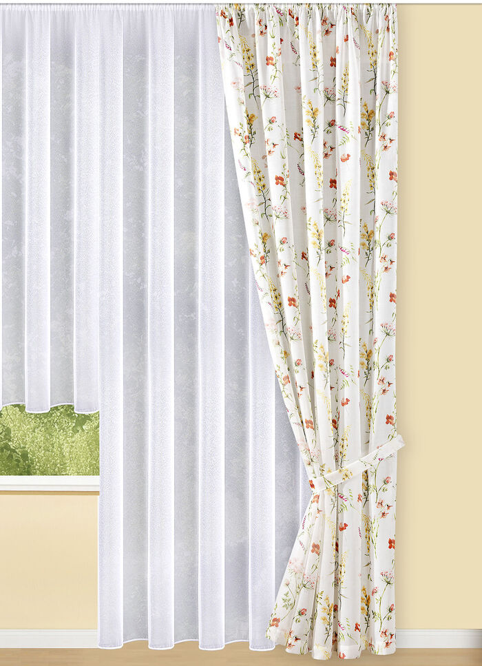 Dekoschal mit Frühlingsblumen-Motiv 