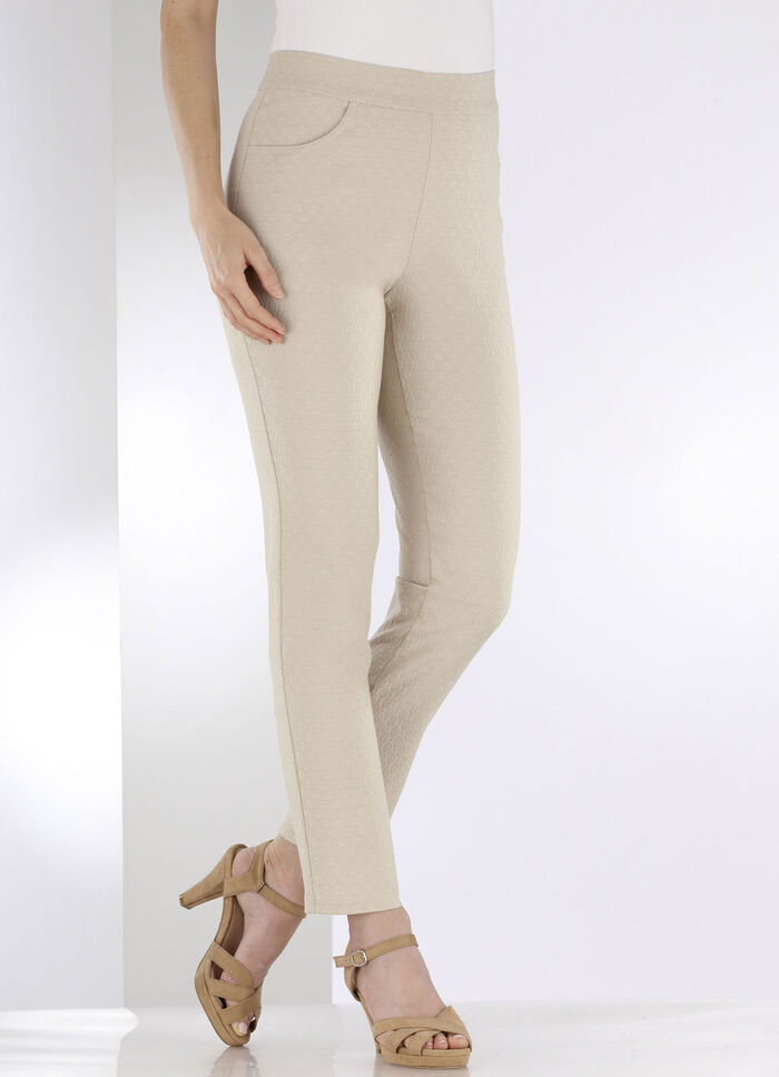 Kn&ouml;chellange Hose in bequemer Schlupfform BEIGE