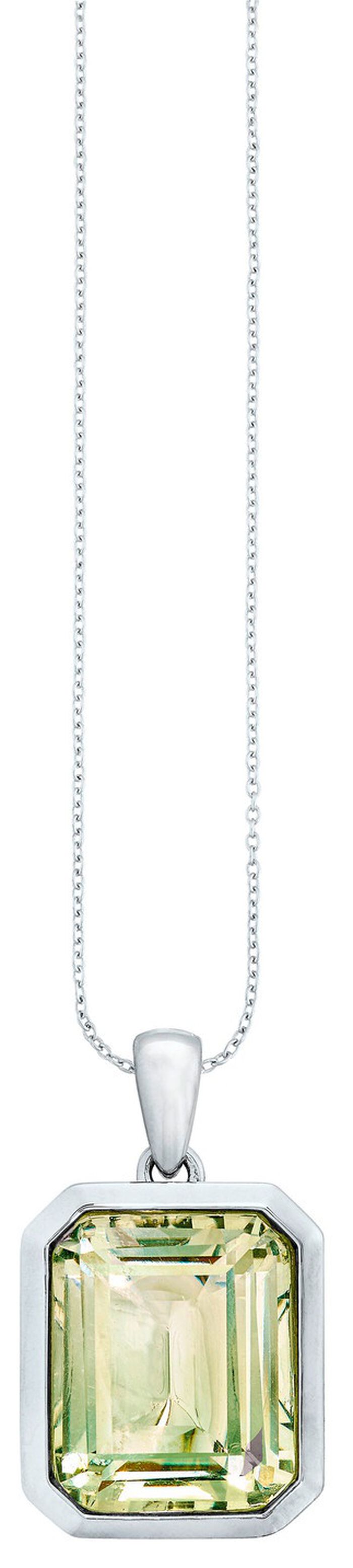 Effektvoller Anh&auml;nger mit echt gr&uuml;nem Amethyst 