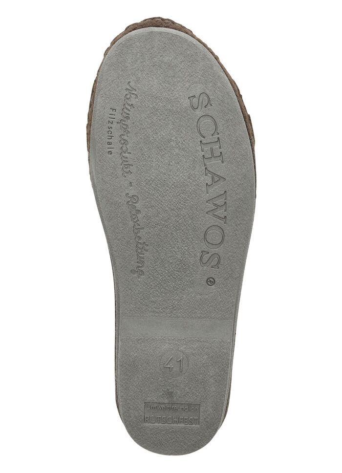 Atmungsaktive Herren-Hausschuhe, mit Schurwolle BRAUN