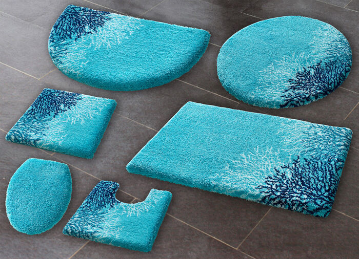 Badgarnitur von Grund, rutschhemmende Rückseite TÜRKIS