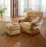 Italienische Polsterm&ouml;bel mit Bezug aus echtem Leder 