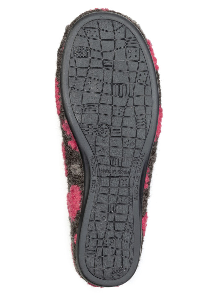 Laurina, stylische Damen-Ballerinas, mit Herzchen-Dessin ANTHRAZIT-ROT