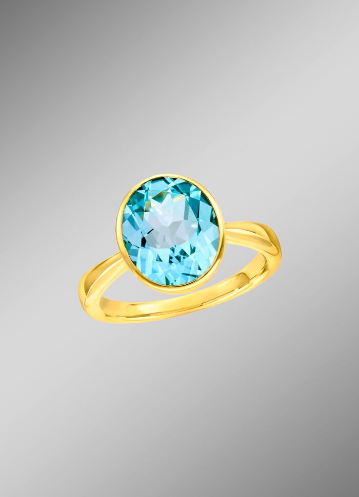 Damenring mit Blautopas 