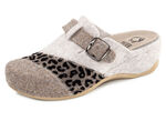 Mubb, klassische Damen-Hausschuhe, Weite H, mit herausnehmbarem Fußbett BEIGE