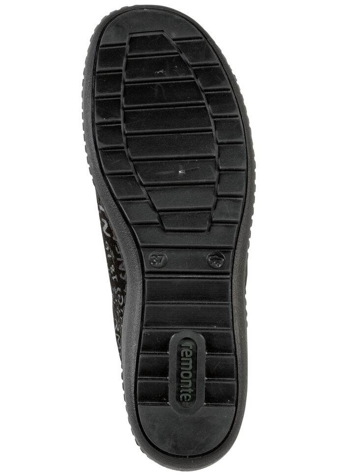 Remonte Schnür-Bootie aus Crashlack SCHWARZ