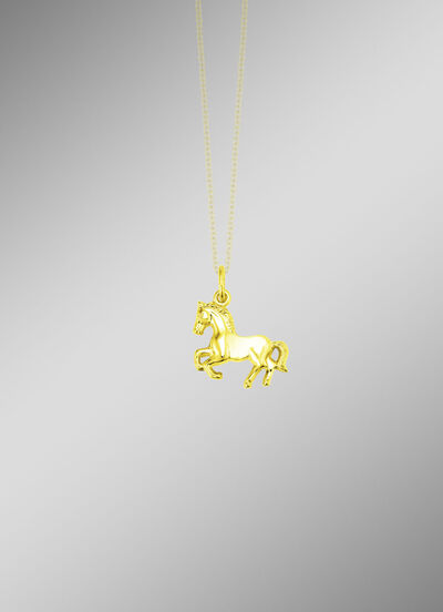 Pferde-Anh&auml;nger aus Gold 