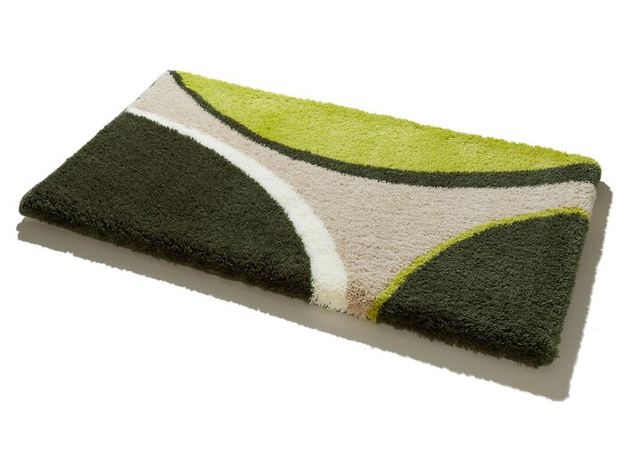 Badgarnitur mit rutschhemmendem TPR-R&uuml;cken GR&Uuml;N