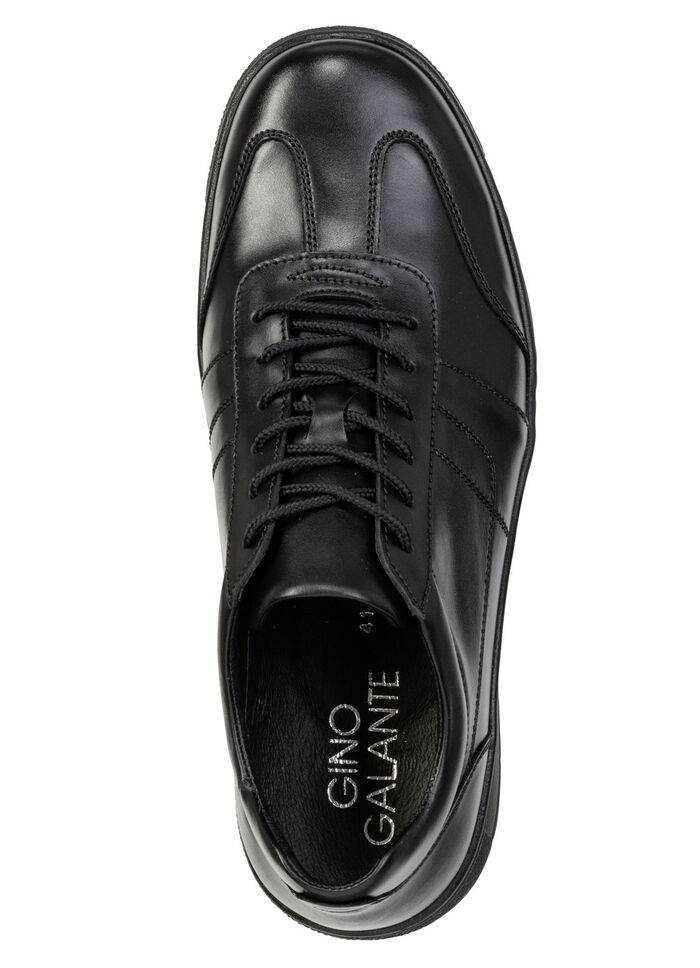 GINO GALANTE, schicke Herren-Schnürschuhe, mit herausnehmbarem Fußbett SCHWARZ