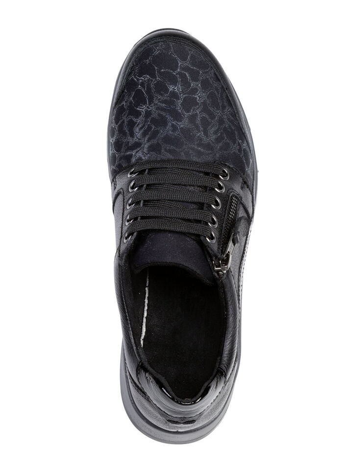 ELENA EDEN Schnürschuh aus Nappa- und Knautschlackleder