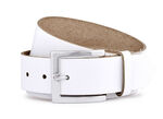 Trendiger Damen-G&uuml;rtel aus Leder, 3,5 cm breit WEISS