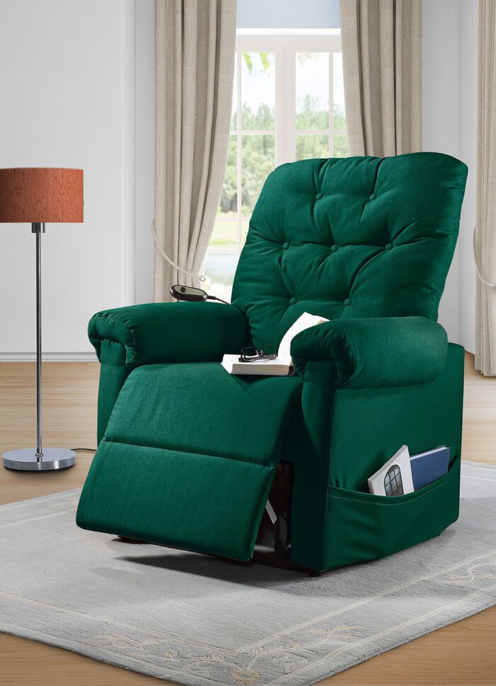 TV-Sessel mit Motor und Aufstehhilfe DUNKELGR&Uuml;N