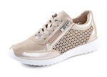 ELENA EDEN, sommerliche Damen-Sneaker, Weite G, mit herausnehmbarem Fu&szlig;bett MATTGOLD