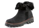 Waldl&auml;ufer Stiefelette mit kuscheligem Kragen aus Lammfell SCHWARZ