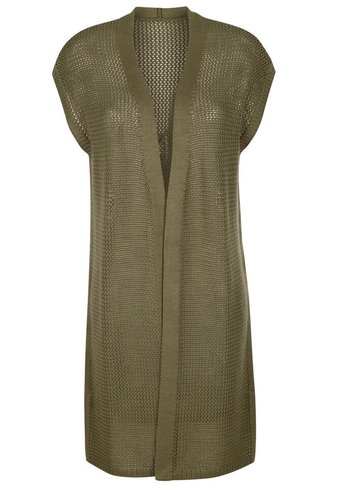 Strickweste in Longform 