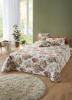 Tagesdecke mit Karosteppung und Kissenbez&uuml;ge 