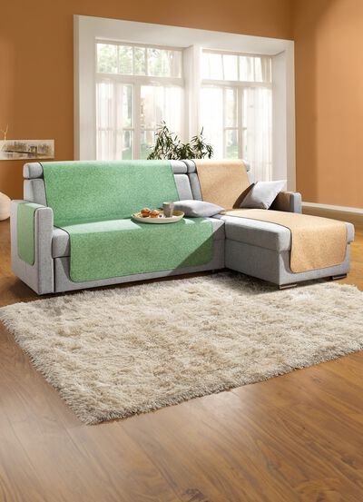 Sessel-,Couch- und Armlehnenschoner mit Bandeinfassung 