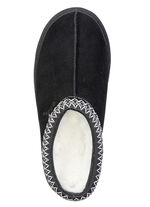 ELENA EDEN, warme Damen-Clogs, mit Lammfell SCHWARZ