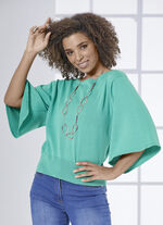 Pima-Pullover mit weichem Griff JADEGRÜN