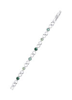 Armband mit gr&uuml;nen Kristallen 