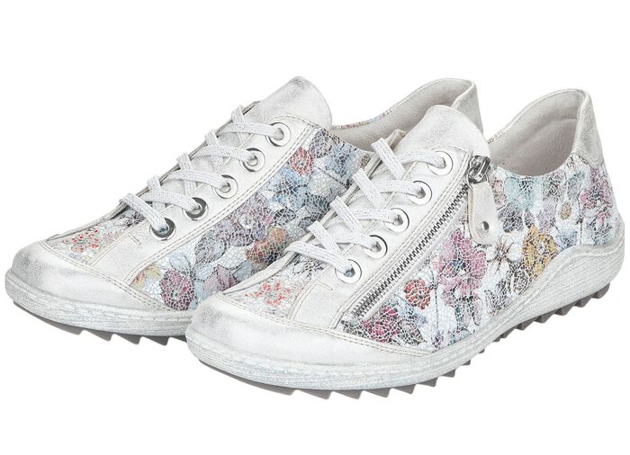 Remonte, elegante Damen-Sneaker, Weite G, mit Rei&szlig;verschluss SILBER-BUNT
